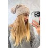 Čiapka s flísom Justyna K253 cappuccino