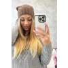 Čiapka s flísom Justyna K253 cappuccino