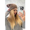 Čiapka s flísom Justyna K253 cappuccino