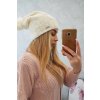 Čiapka s flísom Karolina K243 béžová
