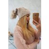 Čiapka s flísom Karolina K243 béžová