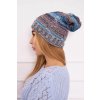 Čiapka s flísom Klaudia K255 morská+šedá