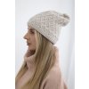 Čiapka s flísom Kockovaná K204 béžová