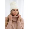 Čiapka s flísom Kockovaná K204 béžová