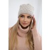 Čiapka s flísom Kockovaná K204 béžová