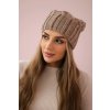 Čiapka s flísom Milano K203 tmavo béžová