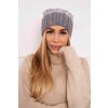 Čiapka s fleecom Milano K203 tmavý béžový melír+ecru