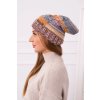 Čiapka s flísom Monika K256 hnedá+žltá