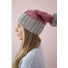 Čiapka s flísom Paris K212 biela+fialová