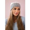 Čiapka s flísom Paris K212 biela+fialová