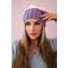 Čiapka s flísom Paris K212 biela+fialová
