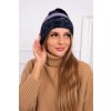 Čiapka s flísom Pola K267 čierna+džínsová