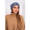 Čiapka s flísom Pola K267 čierna+džínsová