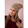 Čiapka s flísom Roksana K209 hnedá