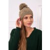 Čiapka s flisom Stefania K278 tmavo béžová