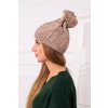 Čiapka s flisom Stefania K278 tmavo béžová
