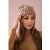 Čiapka s fleecom Sylwia K244 tmavo béžová