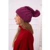 Čiapka s flísom Wanda K281 tmavo fialová