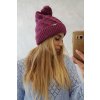 Čiapka s flísom Wanda K281 tmavo fialová
