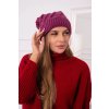 Čiapka s flísom Wanda K281 tmavo fialová
