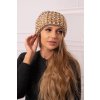Čiapka s okrajom Klara K311 horčicová + hnedá