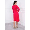 Šaty s odrezaním pod prsiami fuksia.