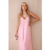 Mušelínové šaty na ramienka ružové
