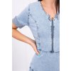 Džínsové šaty so strečom so zipsovým výstrihom S/M-L/XL