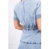 Džínsové šaty so strečom so zipsovým výstrihom S/M-L/XL
