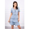 Džínsové šaty so strečom so zipsovým výstrihom S/M-L/XL
