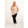 Dámska blúzka Plus Size s lodičkovým výstrihom biela