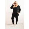 Dámska blúzka Plus Size s lodičkovým výstrihom biela