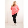 Dámska blúzka Plus Size s lodičkovým výstrihom biela