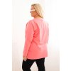 Dámska blúzka Plus Size s lodičkovým výstrihom biela