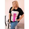 Dámska bavlnená blúzka Plus Size s potlačou Day Dream biela + ťavia