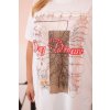 Dámska bavlnená blúzka Plus Size s potlačou Day Dream biela + ťavia
