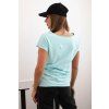 Dámska bavlnená basic blúzka s krátkym rukávom mätová