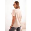 Dámska bavlnená blúzka klasického strihu béžová