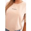Dámska bavlnená blúzka s potlačou Minimal béžová