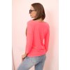Dámska blúzka s lodičkovým výstrihom neónová oranžová