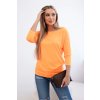 Dámska blúzka s lodičkovým výstrihom neónová oranžová