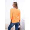 Dámska blúzka s lodičkovým výstrihom neónová oranžová