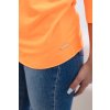 Dámska blúzka s lodičkovým výstrihom neónová oranžová