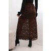 Dámska sukňa s čipkou a podšívkou čierna