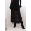Dámska sukňa s čipkou a podšívkou čierna