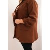 Elegantné béžové dámske sako Plus Size