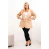 Elegantné béžové dámske sako Plus Size
