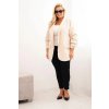 Elegantné béžové dámske sako Plus Size