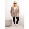 Elegantné béžové dámske sako Plus Size