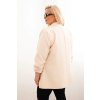 Elegantné béžové dámske sako Plus Size